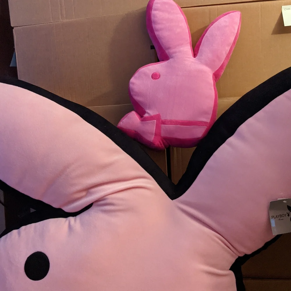 Two tone hot pink playboy bunny pillow 🐰
